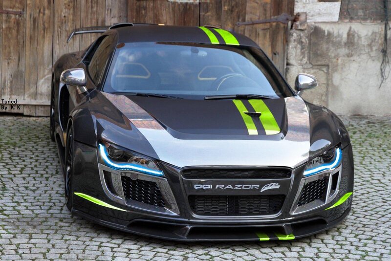 tuned audi r8 sports car