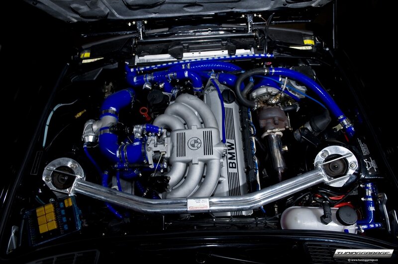tuned bmw engine bay