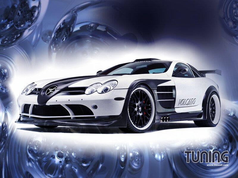 tuned sports car in motion