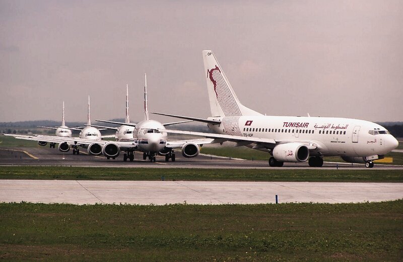 Tunisair Airplanes on Tarmac