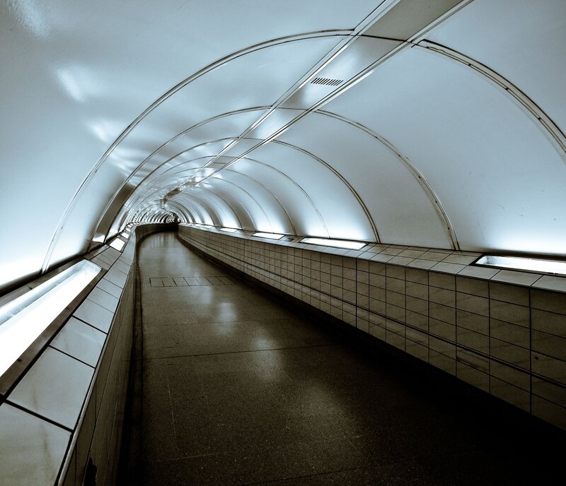 tunnel corridor with arched ceiling