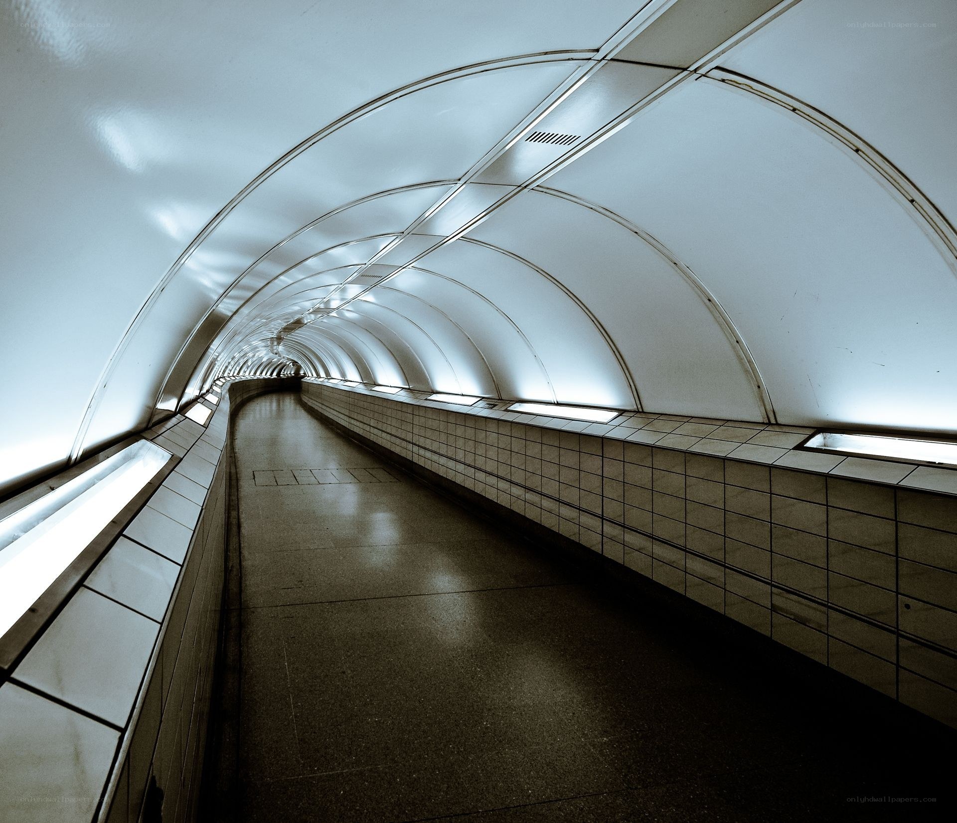 tunnel corridor with arched ceiling