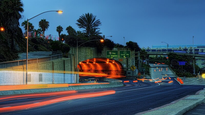 Tunnel Entrance at Dusk — Blue