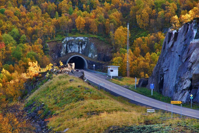 Tunnel Entrance in Autumn
