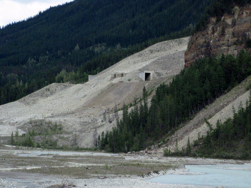 Tunnel Entrance in Mountains — Green