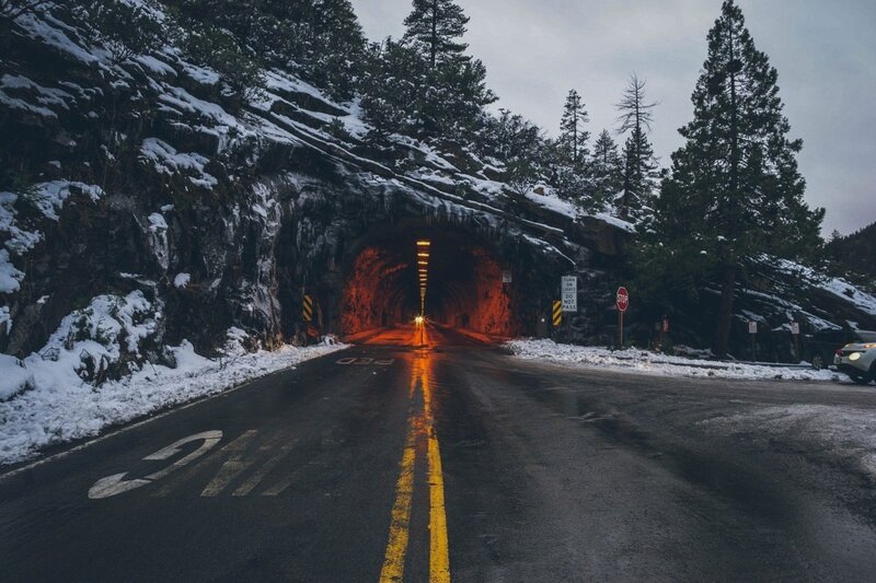 Tunnel Entrance in Snow