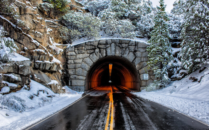 Tunnel in Snowy Mountains
