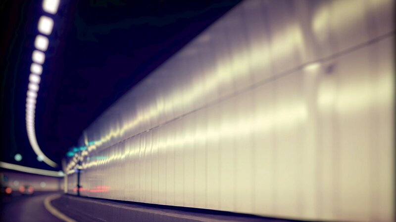 Tunnel Interior at Night