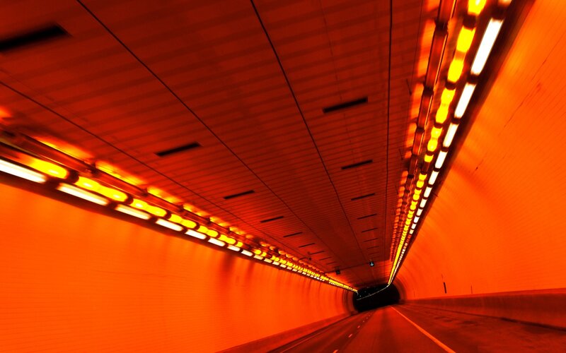 Tunnel Interior — Orange