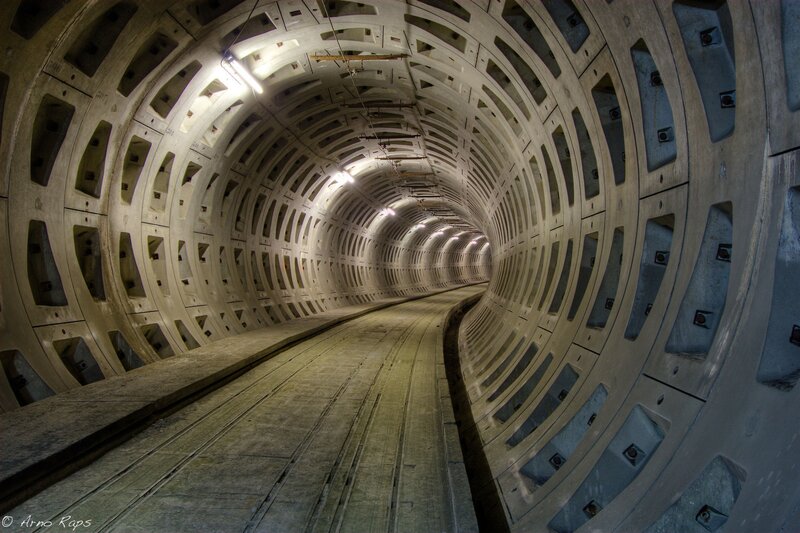 tunnel interior with tracks