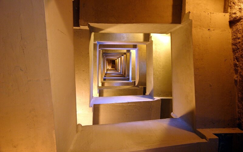 tunnel of ancient stairs
