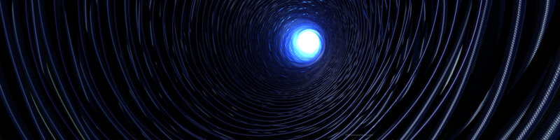 tunnel of blue light