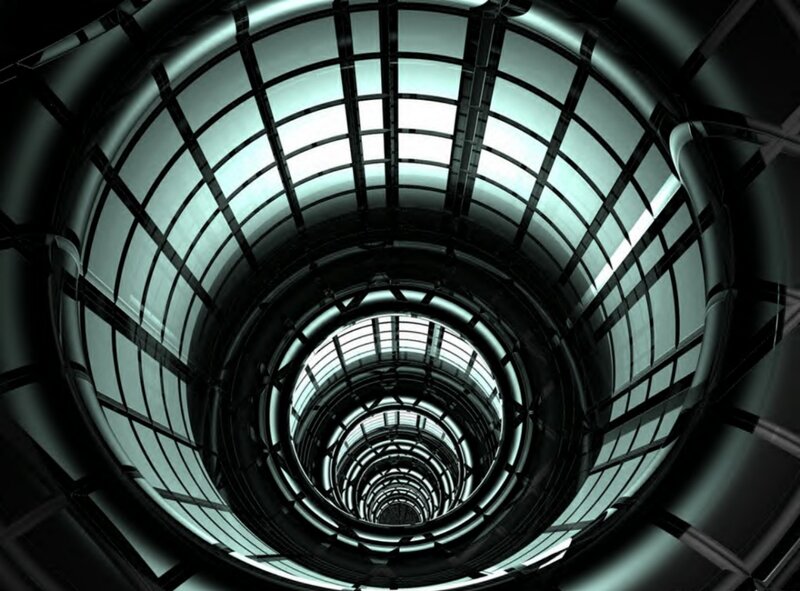 tunnel of light and glass