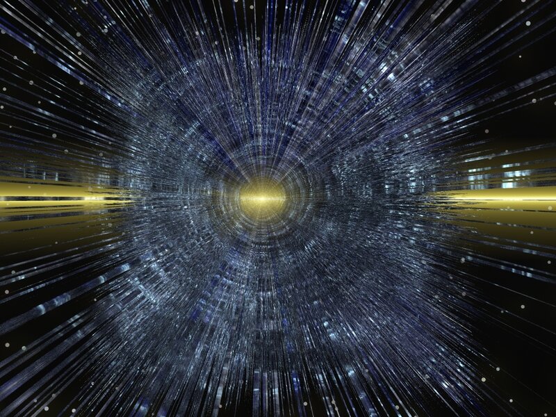 Tunnel of Light and Particles