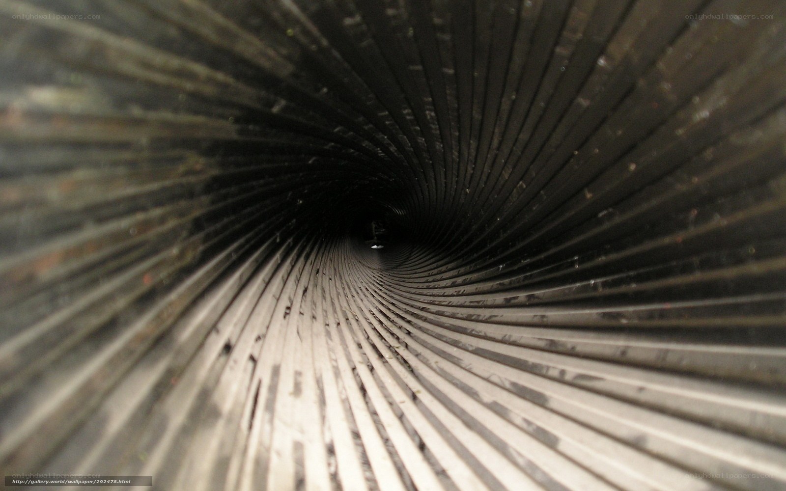 tunnel of metal slats