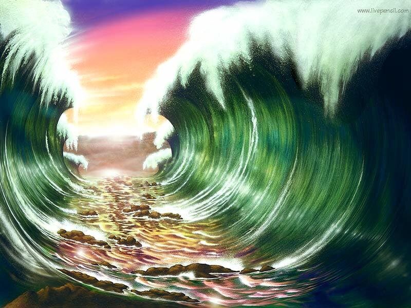Tunnel of Ocean Waves