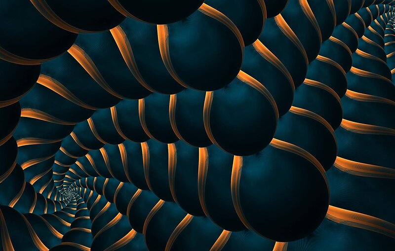 Tunnel of Spheres — Blue