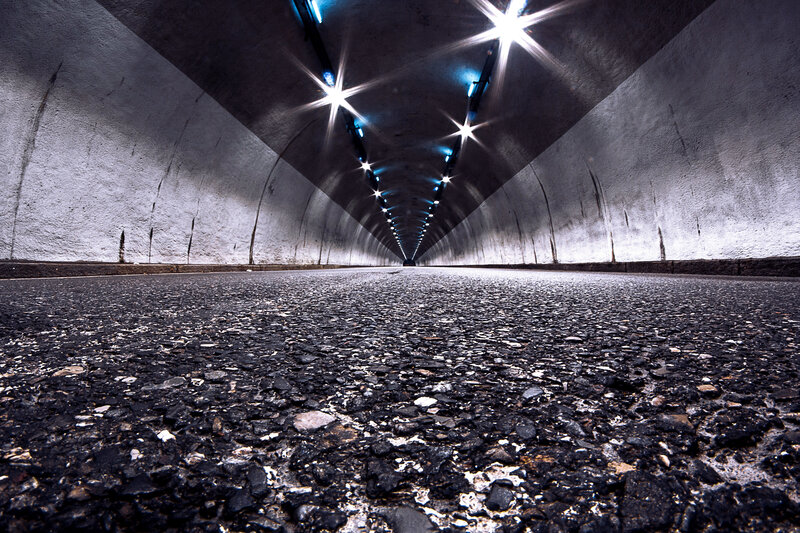 Tunnel road perspective