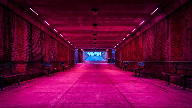 Tunnel with Benches