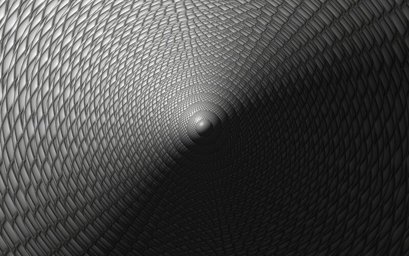 tunnel with geometric pattern