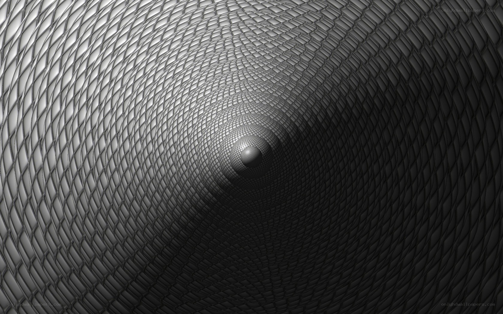 tunnel with geometric pattern