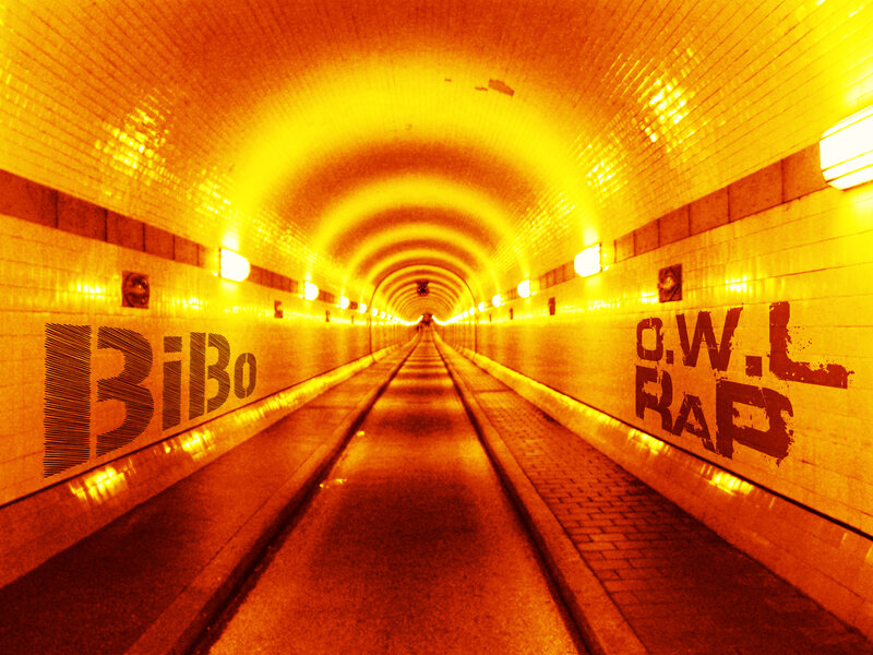 tunnel with graffiti and orange light