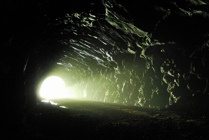 Tunnel with Light at End — Black