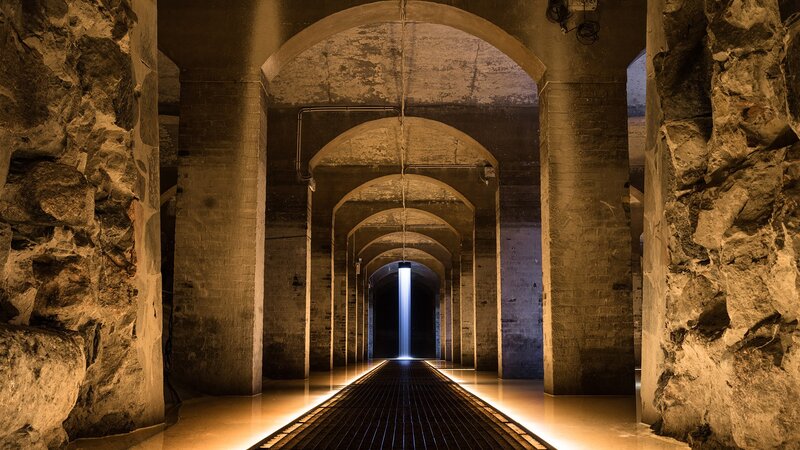 Tunnel with Light Beam