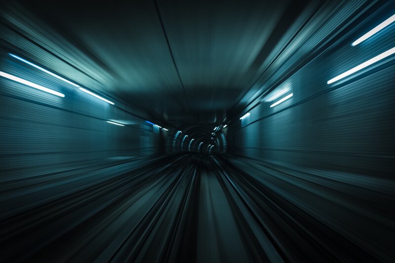 Tunnel with Motion Blur