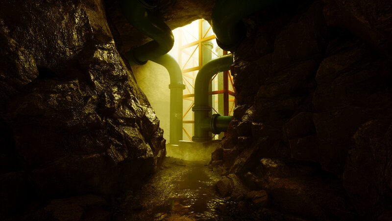 Tunnel with Pipes