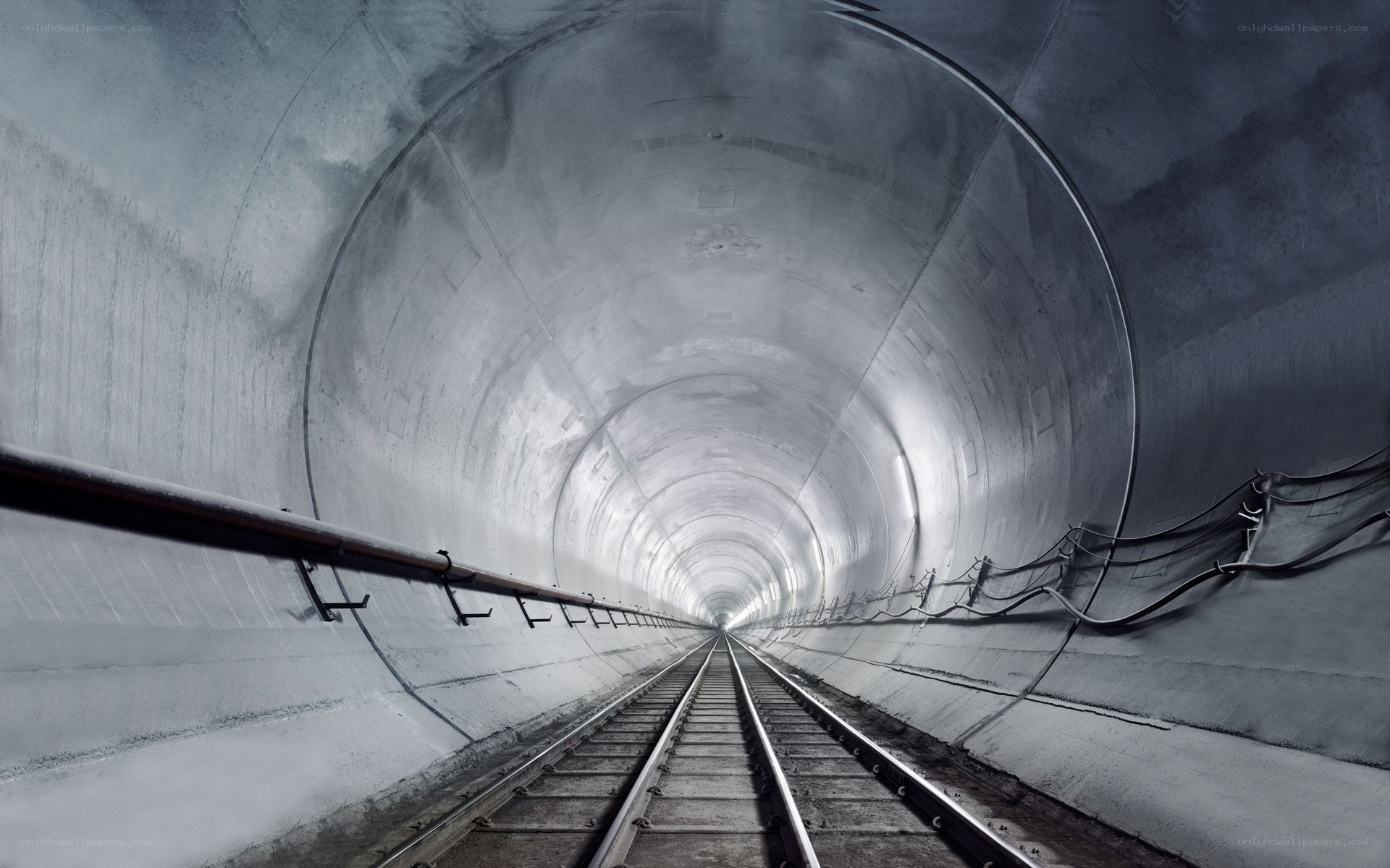 tunnel with railway tracks