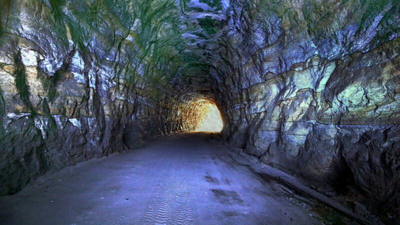 Tunnel with Rocky Walls