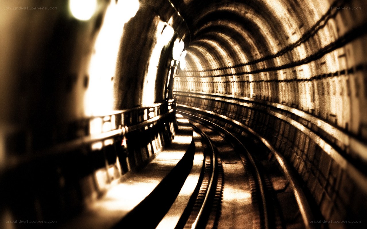 tunnel with train tracks