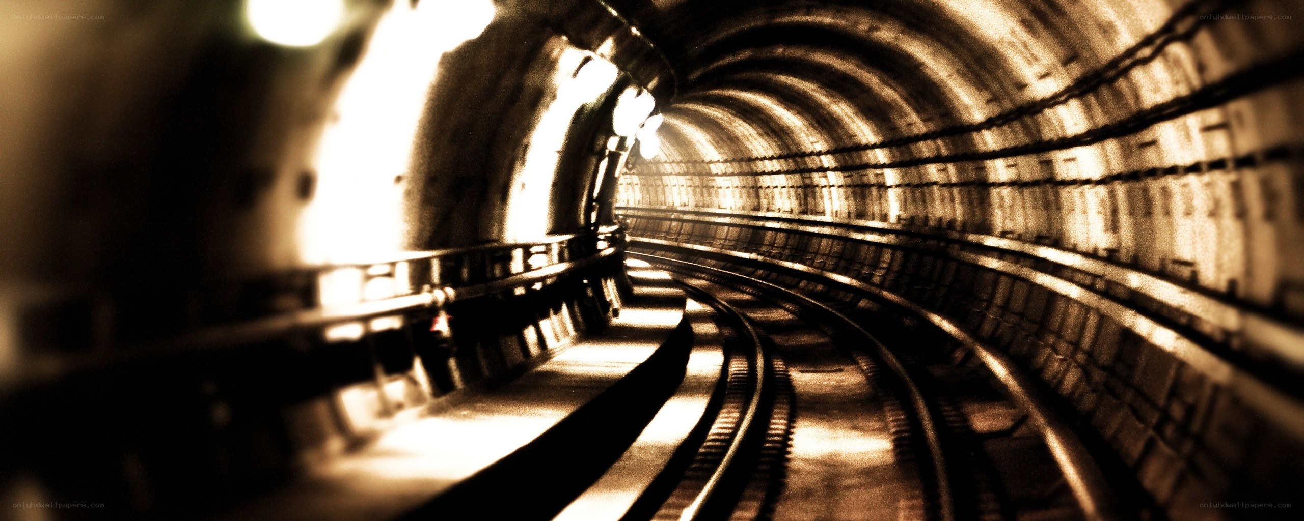 tunnel with train tracks