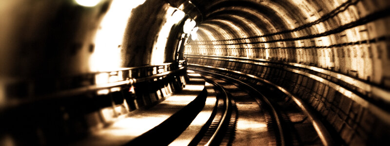 tunnel with train tracks