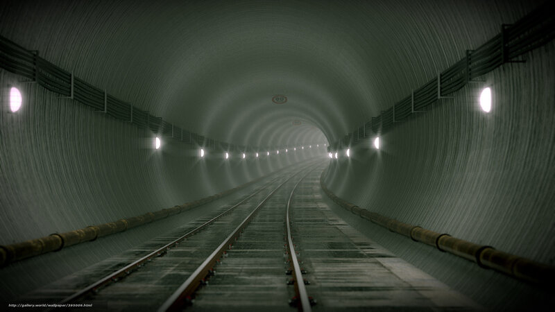 tunnel with train tracks