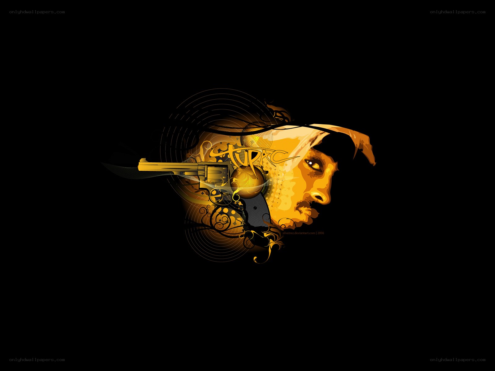 Tupac Shakur artistic portrait