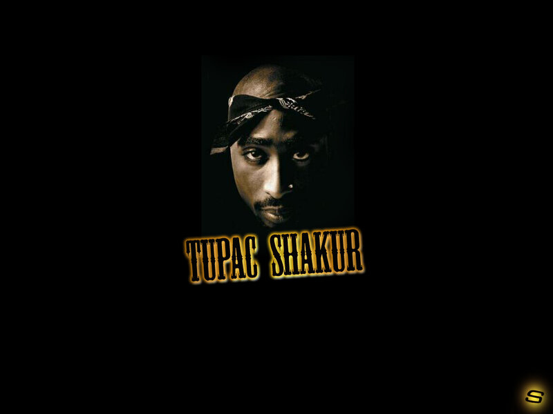 Tupac Shakur Portrait — Black, Dramatic, Photograph