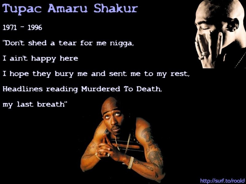 Tupac Shakur Portrait — Black, Somber, Dramatic