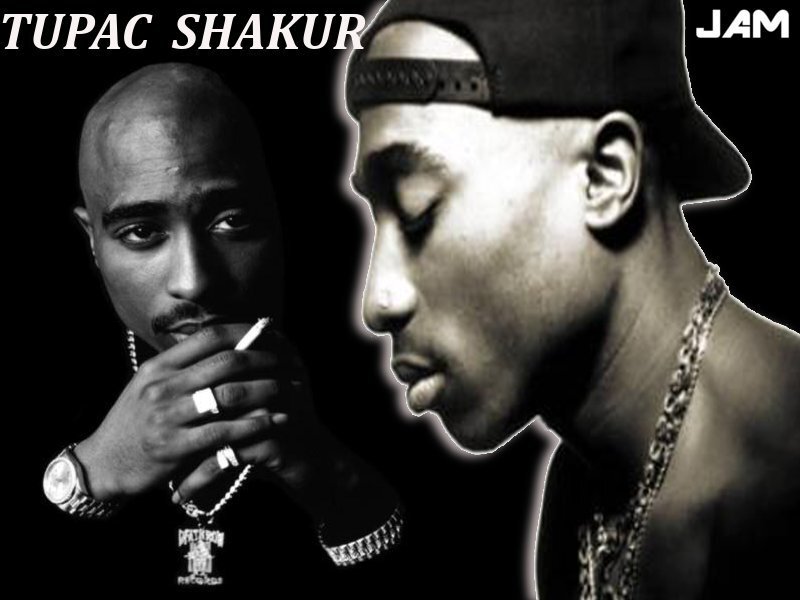 Tupac Shakur Portrait — Black