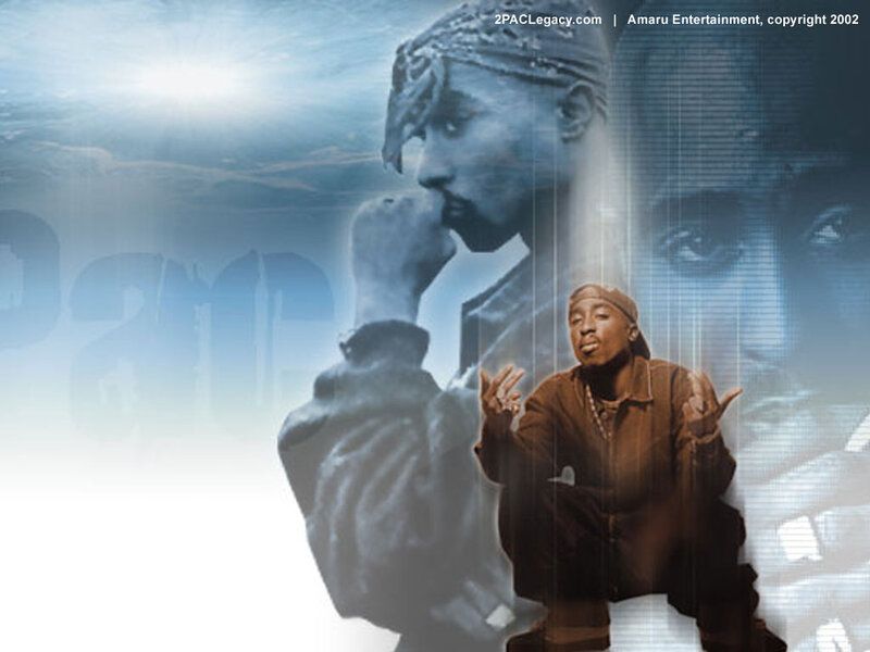 Tupac Shakur Portrait — Blue, Dramatic