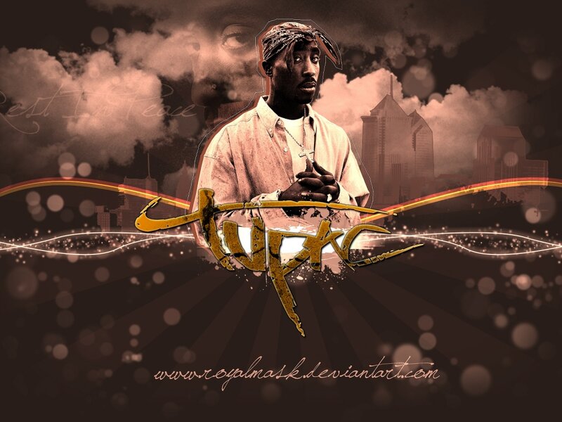 Tupac Shakur Portrait — Brown