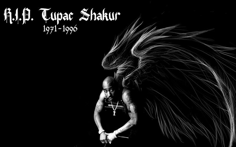 Tupac Shakur with Angel Wings