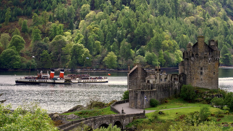 Turbine Boat Near Castle