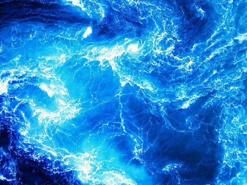 turbulent blue ocean waves
