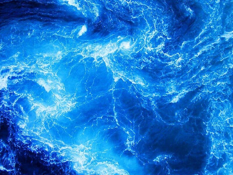 turbulent blue ocean waves