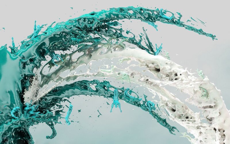Turbulent Liquid Splash