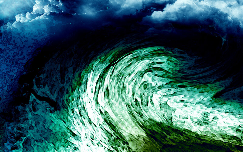turbulent ocean wave