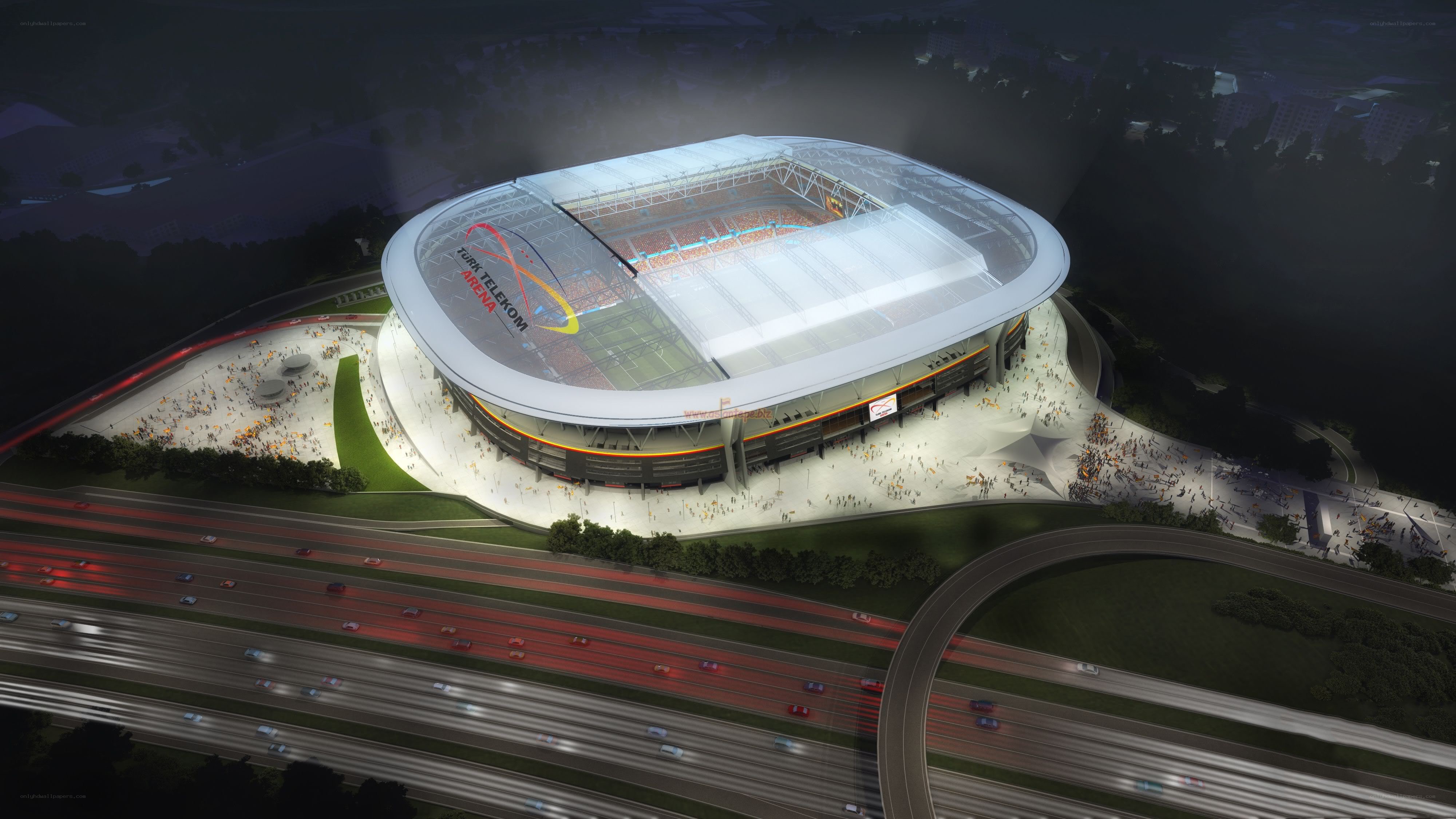 Turk Telekom Arena at night