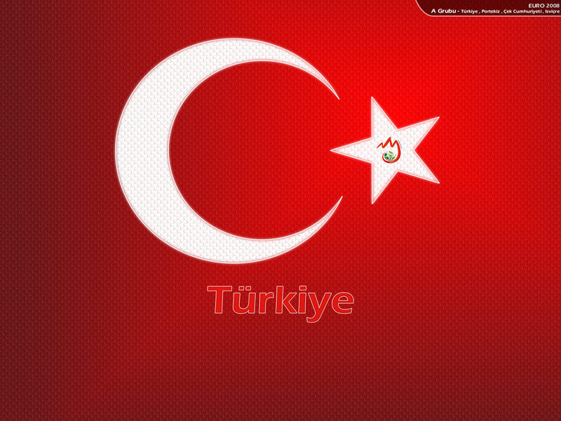Turkey flag with text